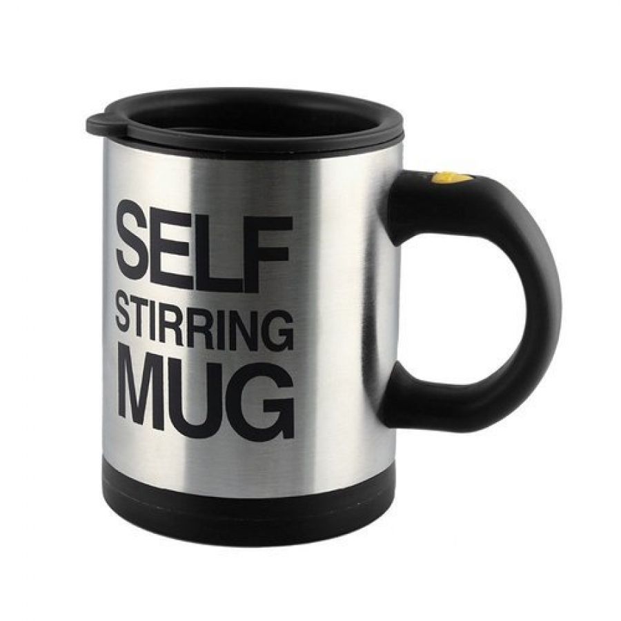Useful Stainless Steel Self Stirring Coffee Mug 